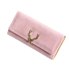 Women's Frosted Lock Buckle Wallet - Cartoon Print