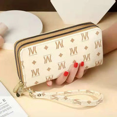 Women's Star Print Double Zipper Clutch Bag 887