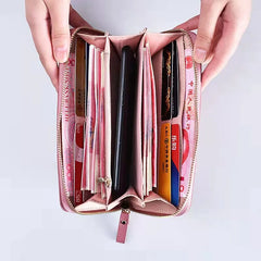 Women's Star Print Double Zipper Clutch Bag 887