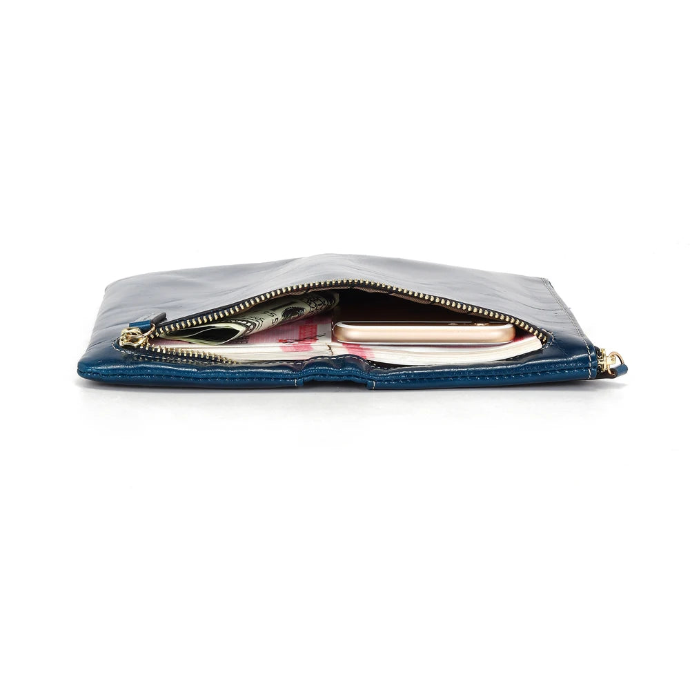 Women's Leather Long Clutch Wallet RFID Anti-Theft
