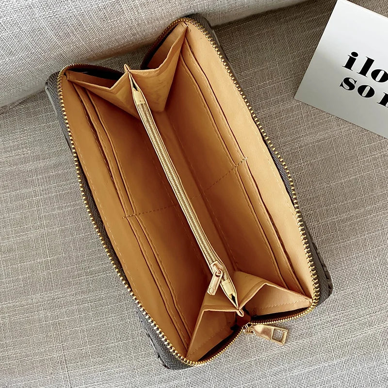 Crocodile Pattern PU Women's Wallet Zipper Clutch Multi-card Pocket