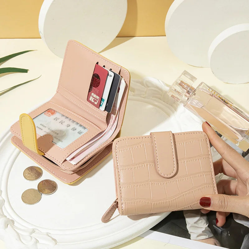 Stone Pattern Short Women's Wallet Multifunctional Student Wallet