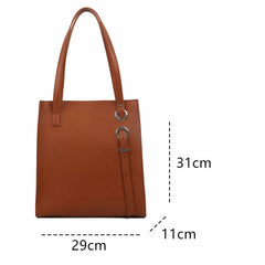 Women's Large Capacity Shoulder Bag PU Leather Bucket Handbag