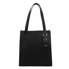 Women's Large Capacity Shoulder Bag PU Leather Bucket Handbag