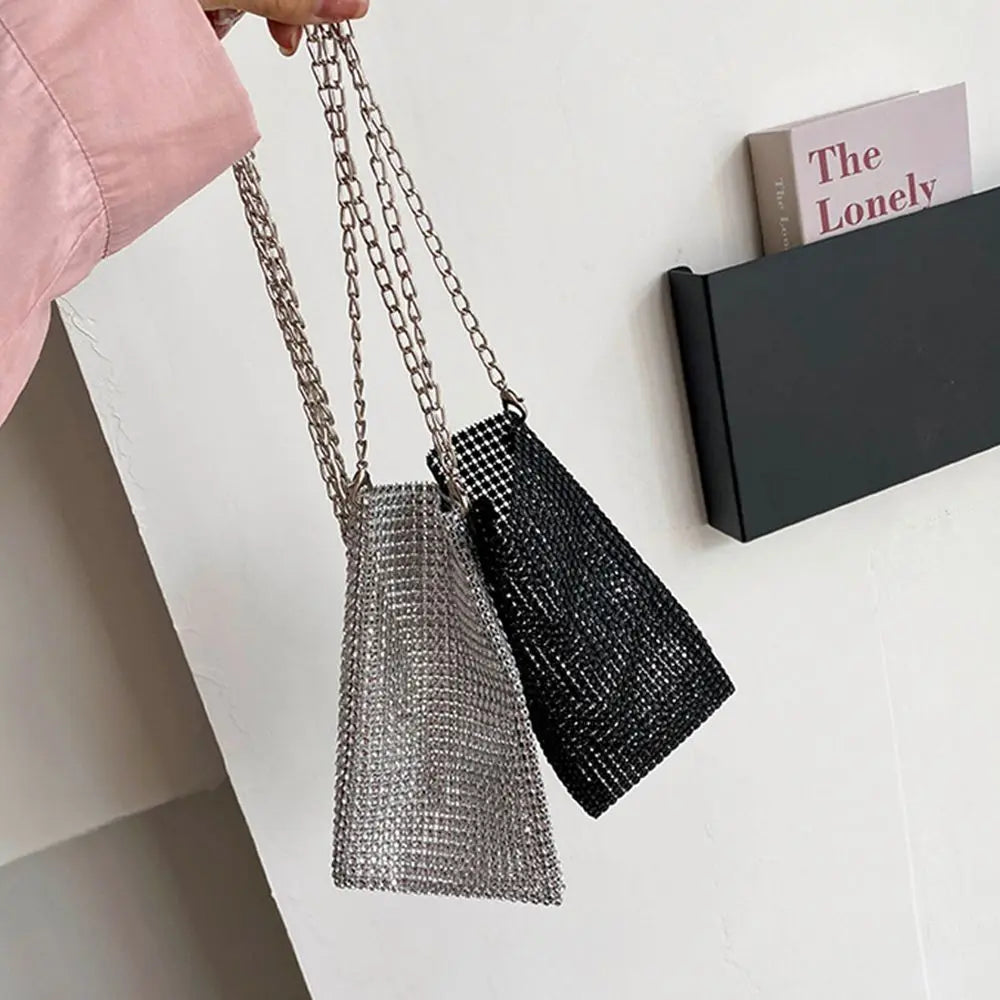 Rhinestone Crossbody Shoulder Bag Chain Mini Purse