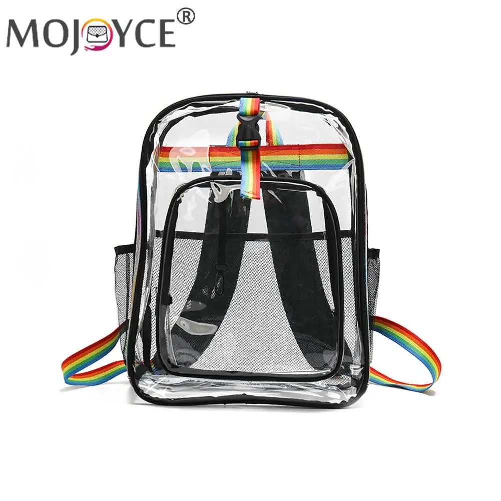 Clear PVC Women's Backpack School Bag for Traveling