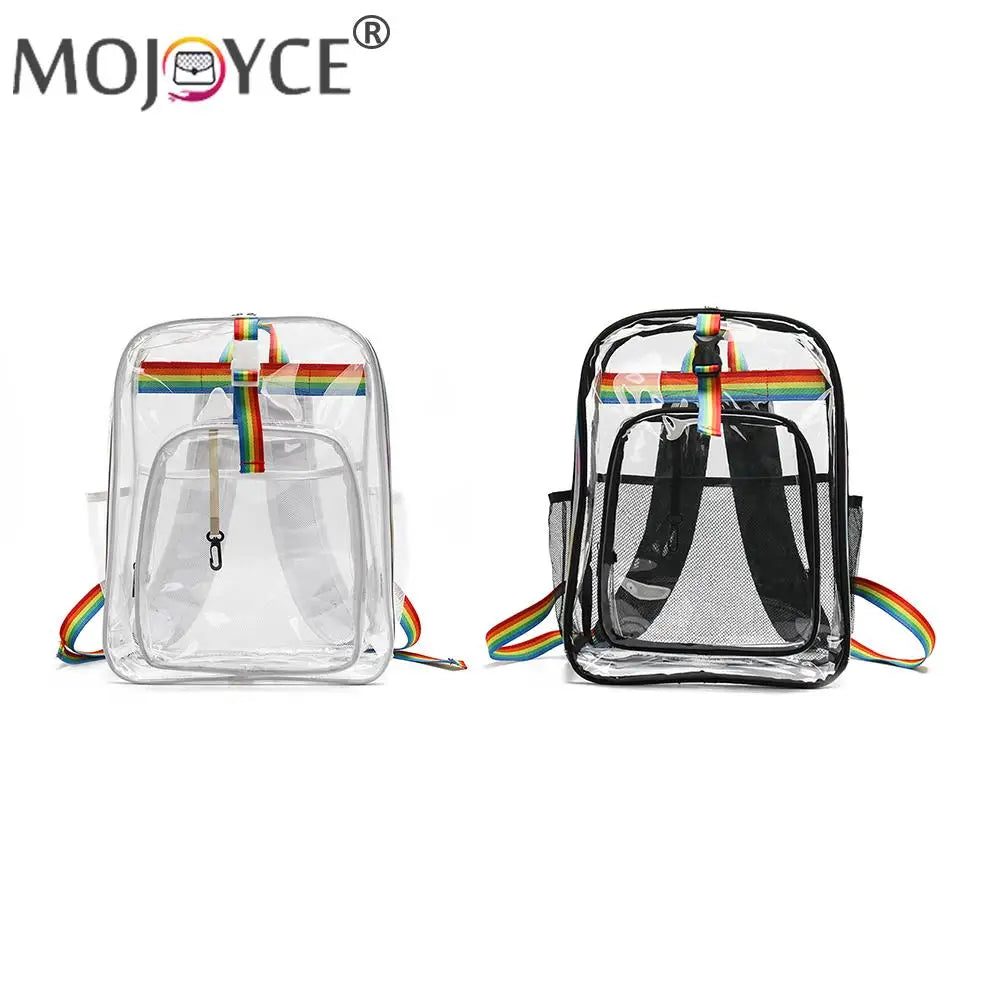 Clear PVC Women's Backpack School Bag for Traveling