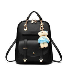 Girls PU Backpack Student Casual Schoolbag for Women Backpacks