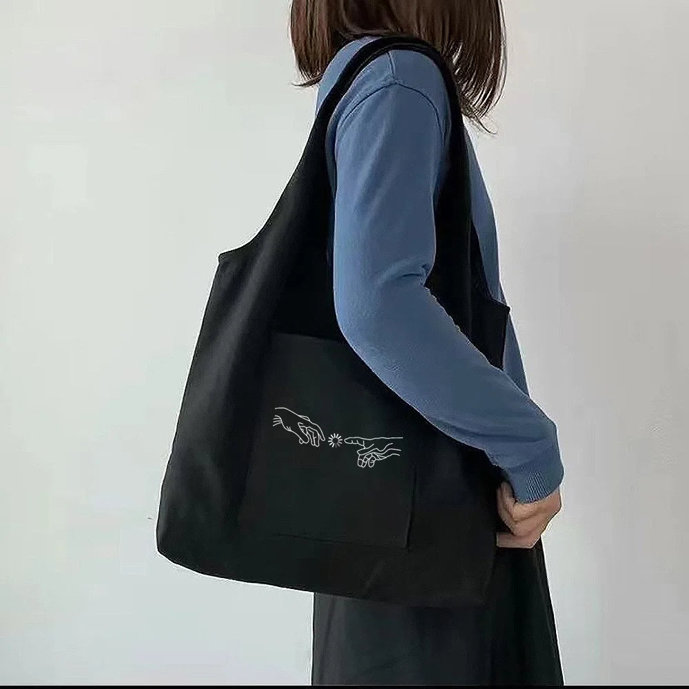 Kpop Large Tote Bag Shoulder Bag Washable Foldable