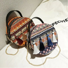 Summer Tassel Tote Messenger Cross Body Shoulder Bag