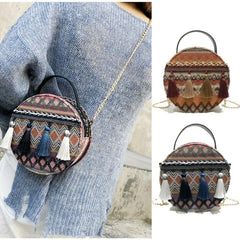 Summer Tassel Tote Messenger Cross Body Shoulder Bag