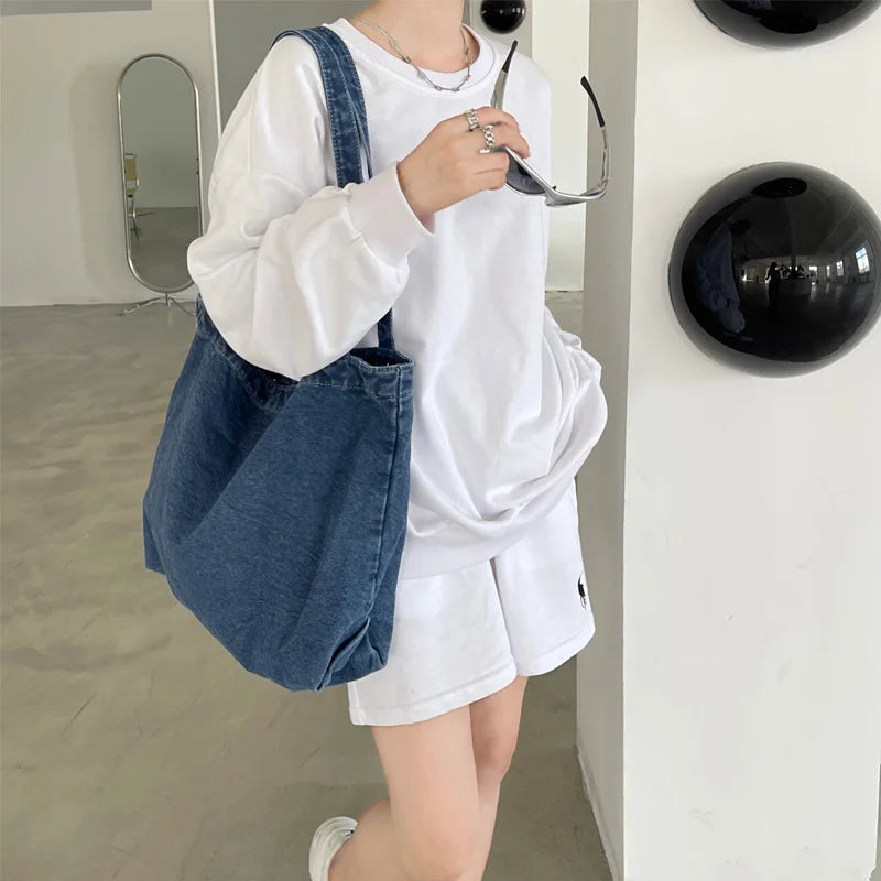 Canvas Crossbody Bags for Women Cotton Cloth School Bag