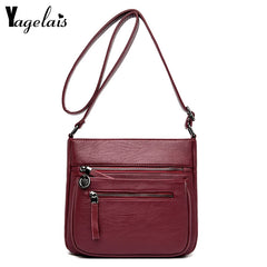 Women's Leather Satchel Shoulder Bag Crossbody Messenger Purse