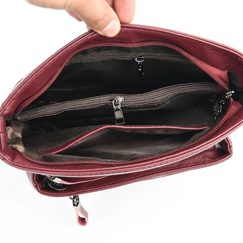 Women's Leather Satchel Shoulder Bag Crossbody Messenger Purse