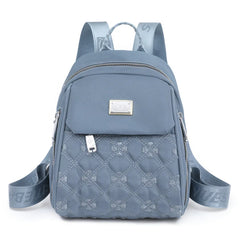 Mini Quilted Backpack Waterproof Nylon College Girls School Daypack