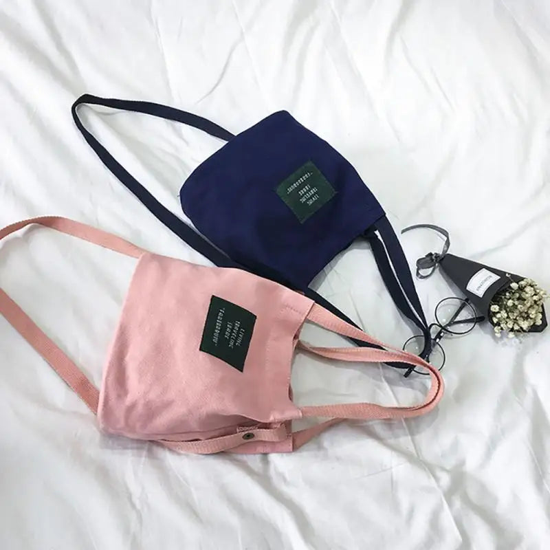 Canvas Bucket Bag Crossbody Shoulder Handbag