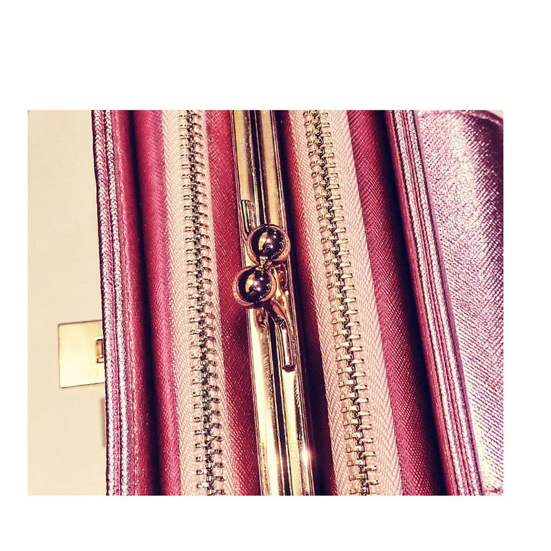 Women's Pu Leather 3 Pocket Messenger Bag with Chain