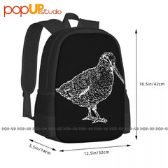 Woodcock Bird American Birds Lover Hunter Backpack Large Capacity Foldable