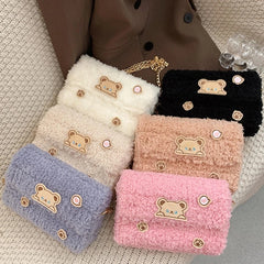 Wool Crossbody Bag Hand Woven Handbag Shoulder Snack Bag