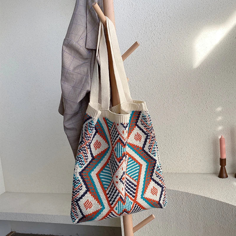 Ethnic Style Woven Shoulder Bag for Women