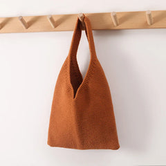 Knitted Braid Handbag Crochet Winter Shoulder Tote Bags for Women
