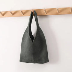 Knitted Braid Handbag Crochet Winter Shoulder Tote Bags for Women