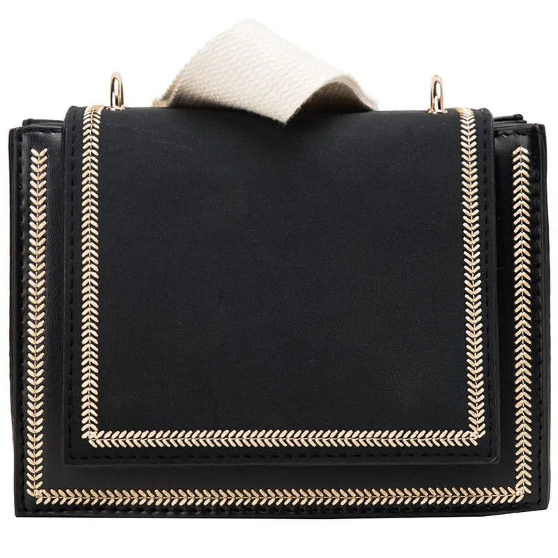 Woolen Face Women's Shoulder Bag with Wide Strap