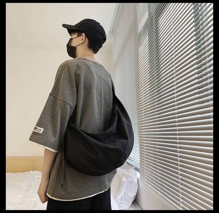 Workwear Bag Women Large Capacity Shoulder Bag College Student Cross Bag