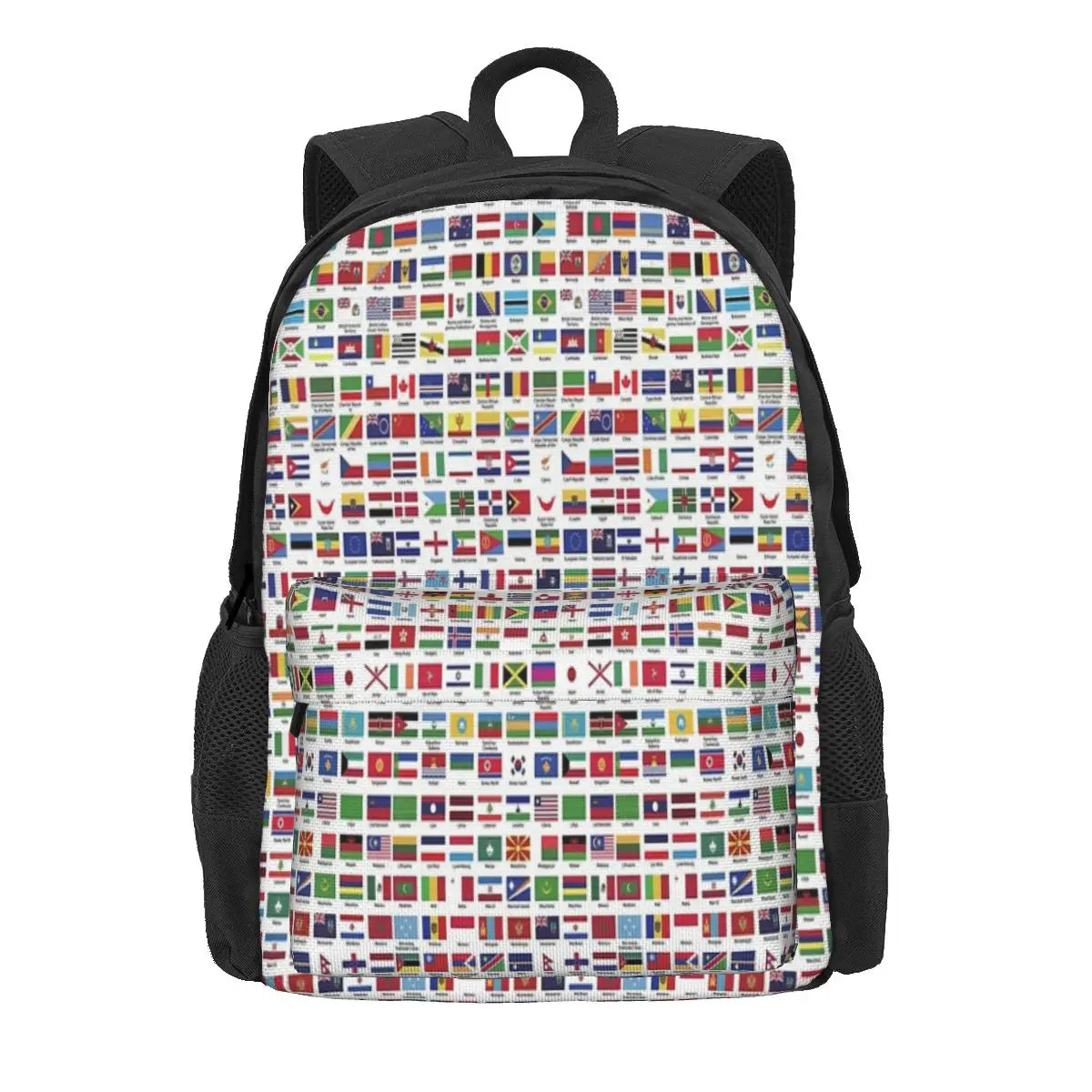 World Flags With Names Backpacks Men's Backpacks Bags For Women
