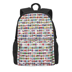 World Flags With Names Backpacks Men's Backpacks Bags For Women