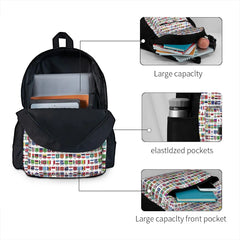 World Flags With Names Backpacks Men's Backpacks Bags For Women