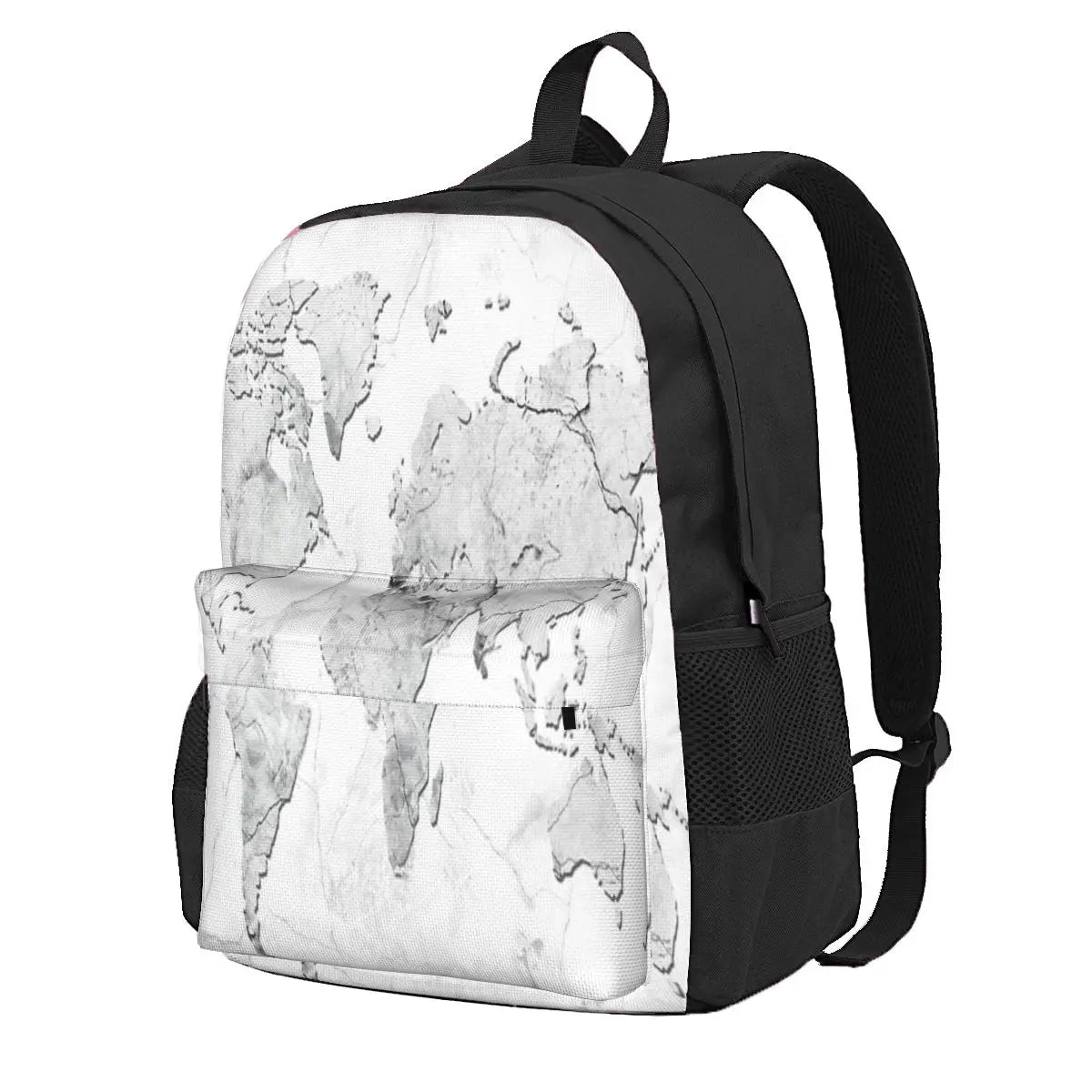 World Map Marble 3 Backpacks Men's Backpacks Bags For Women