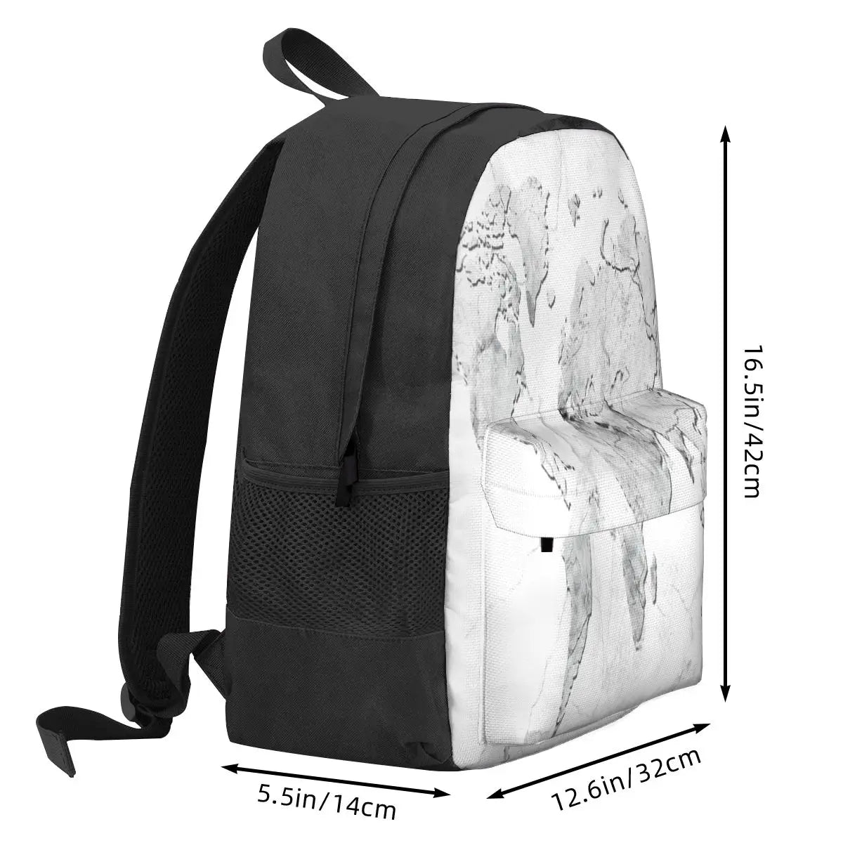 World Map Marble 3 Backpacks Men's Backpacks Bags For Women
