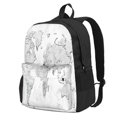 World Map Marble 3 Backpacks Men's Backpacks Bags For Women