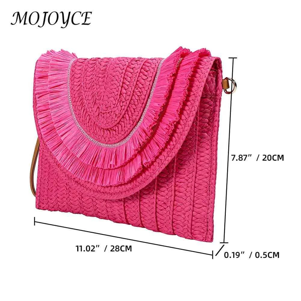 Vintage Woven Clutch Bag for Weekend Vacation