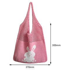 Large Capacity Rabbit Shoulder Bag Eco-Friendly Tote