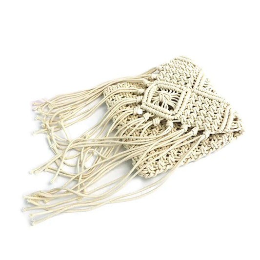 Ethnic Style Straw Tote Beach Bag for Women