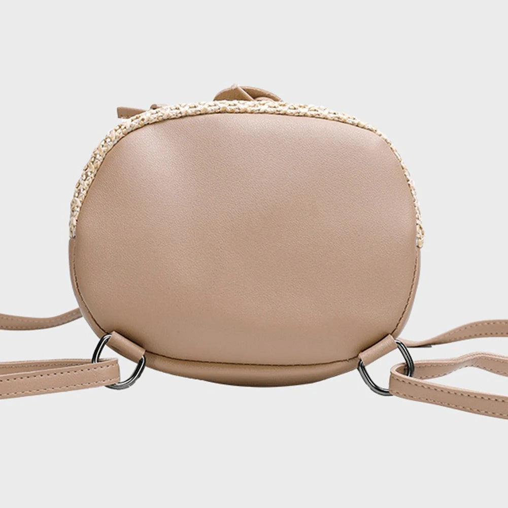 Straw Women Shoulder Backpack Bag Handbags