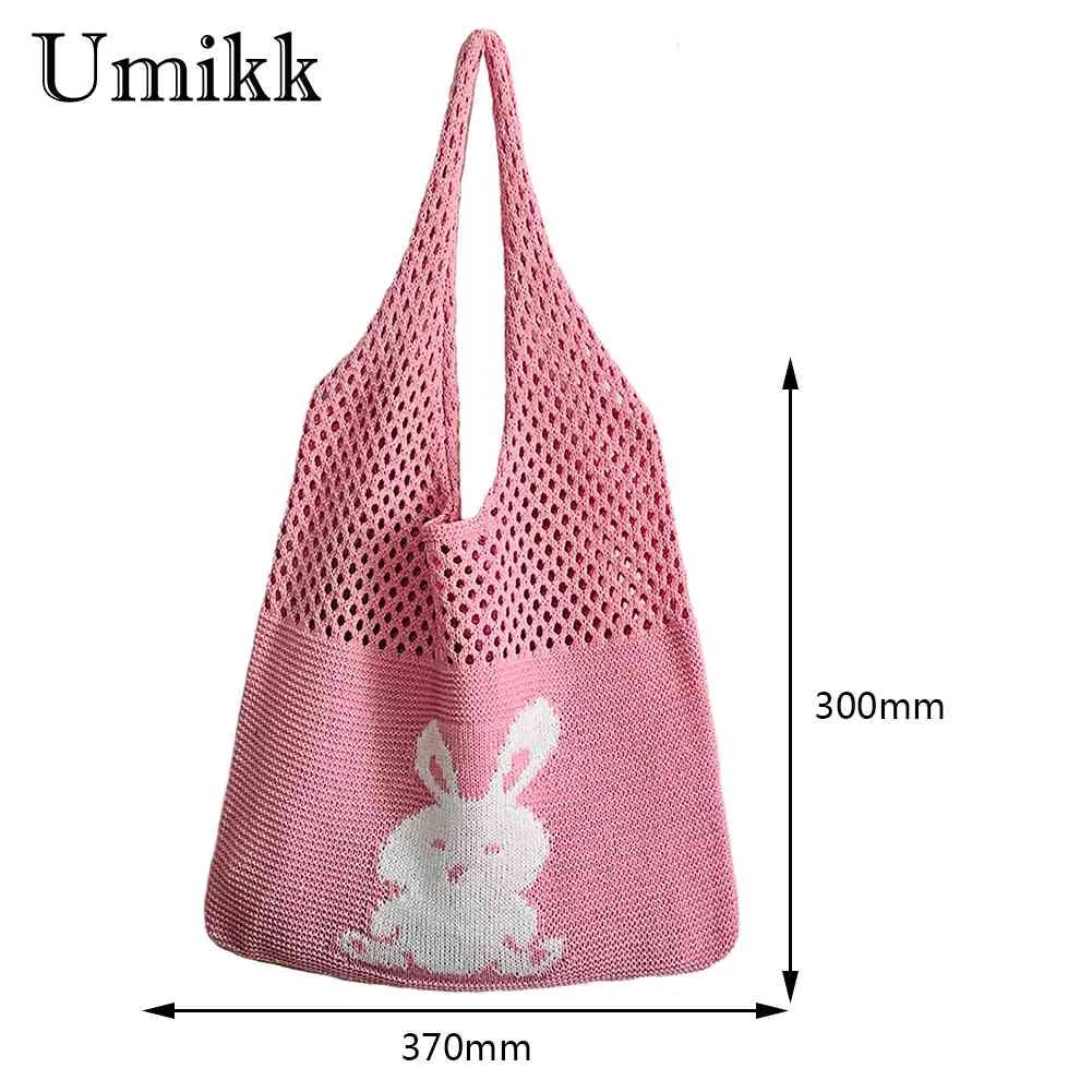 Rabbit Print Beach Bag for Women