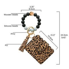 Silicone Beaded Bracelet Wallet Bangle