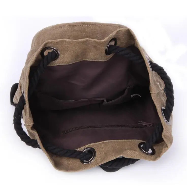 Canvas Travel Backpack Student School Bag