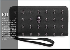 Skull Punk Long Zipper Women's Wallet
