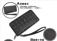Skull Punk Long Zipper Women's Wallet