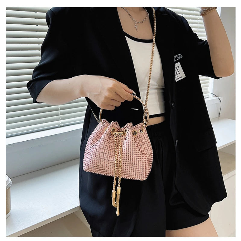 XIHAHA Rhinestone Handbag for Women Bag Diamonds Shoulder Bag Purse Ladies
