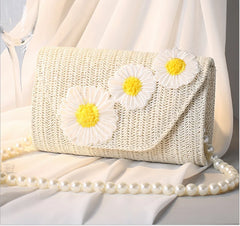 daisy Straw Beam Set Girl One-Shoulder Messenger Bag
