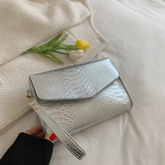 PU Leather Clutch Bags Women Snake Pattern Envelope Pouch Wallet