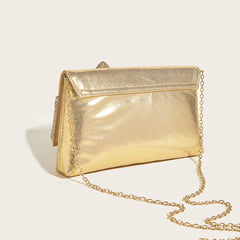 PU Leather Crossbody Evening Clutch Chain Shoulder Messenger Bag