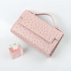 Women Ostrich Pattern Handbags Female Evening Party Bag