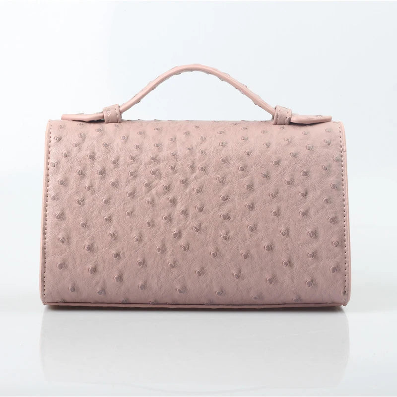 Women Ostrich Pattern Handbags Female Evening Party Bag