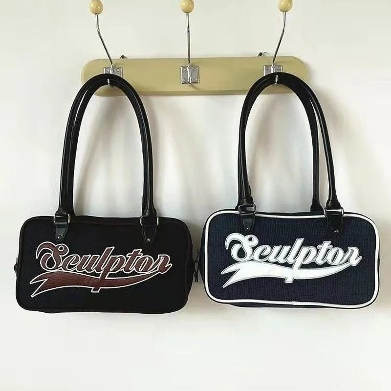 Xiuya Retro Womens Shoulder Bag Casual All-match Travel Fitness Baseball Sports